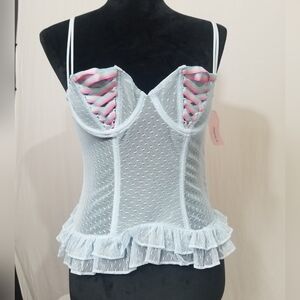 Sophie B Mesh Ribbon Bustier Corset